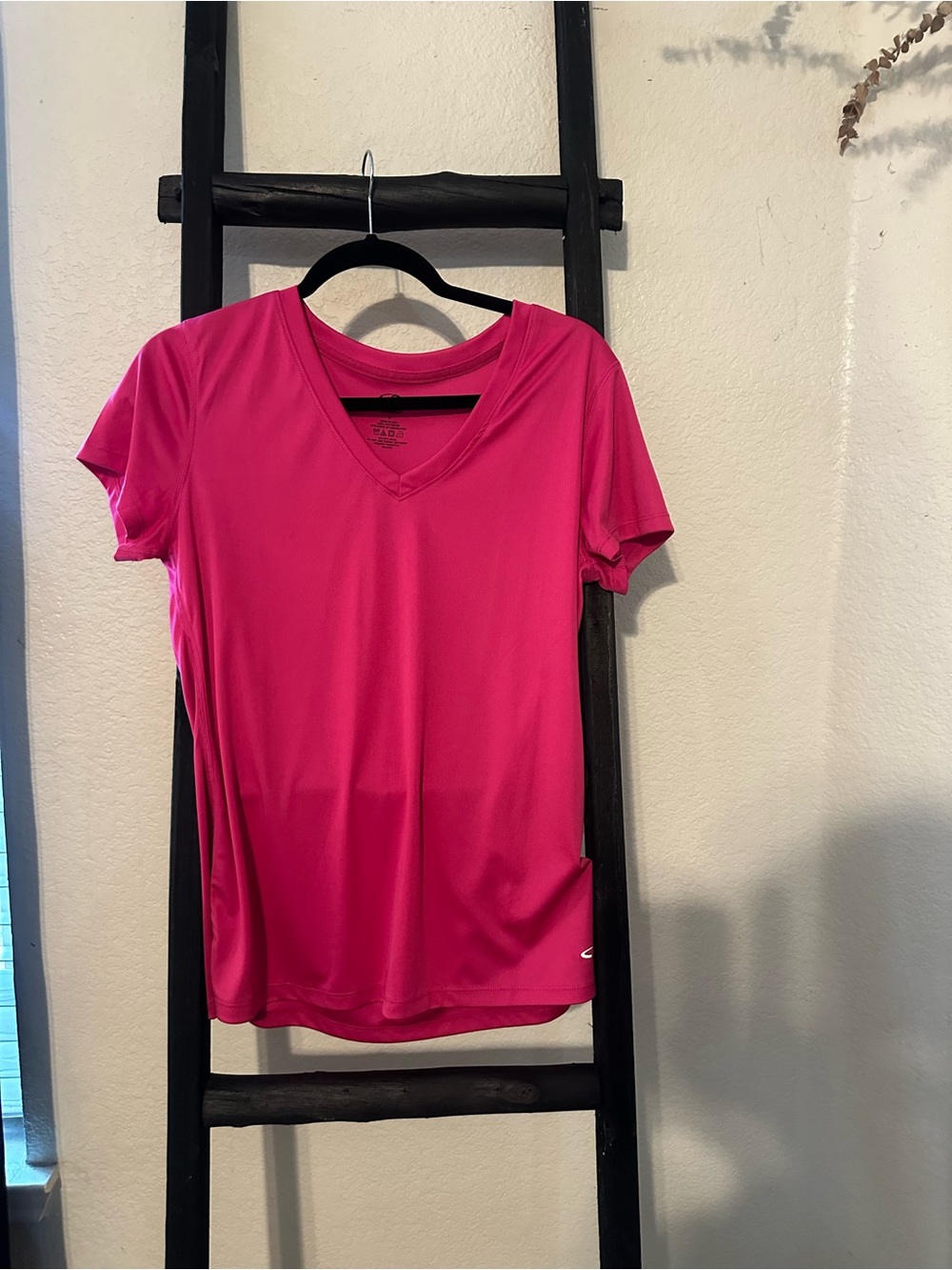 Champion Women's V-Neck Active Tee - Hot Pink